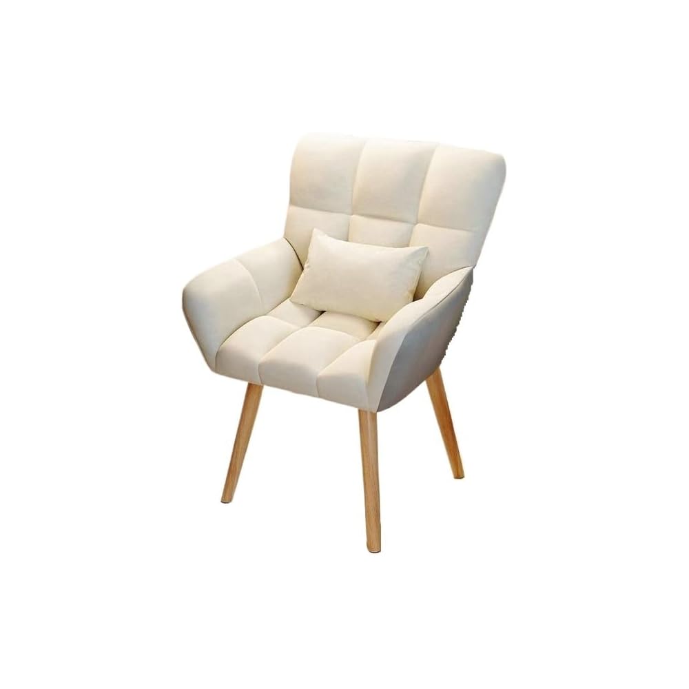 Elegant Patterned Armchair with Ergonomic Design and Comfortable Fabric - Perfect for Living Rooms and Offices (Fixed Model + Flannel Shu Light Gray (Free Throw Pillow))