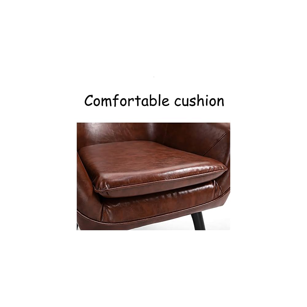 Accent Chair Living Room Chair Contemporary Lounge Sofa Chair Extra-Thick Upholstered Chair Comfortable Seat Home Office Bedroom Studio Sofa (Yellow)